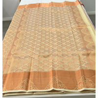Women Pure Handloom Kanchipuram silk saree with 1 gram copper jari