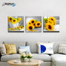 FREE SHIPPING Yellow Sunflower On Desk Floral 3 Piece Canvas Canvas Painting Design Piece Art 101