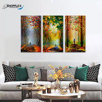 FREE SHIPPING Reprint Walk In Park 3 Piece Canvas Canvas Painting Design Piece Art 96