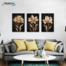 FREE SHIPPING Abstract Black Gold Flower 3 Piece Canvas Canvas Painting Design Piece Art 99