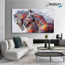 FREE SHIPPING -Abstract Horses Single Canvas Painting Design Piece Art 70