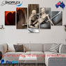 FREE SHIPPING Sparkling Couple Expressing Love 5 Piece Design Canvas Painting Framed Art 26