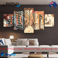 FREE SHIPPING HOME 5 Piece Design Canvas Painting Framed Art 34