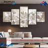 FREE SHIPPING Sparkling Bouquet Lillies 5 Piece Design Canvas Painting Framed Art 68