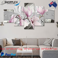 FREE SHIPPING Steel Magnolias 5 Piece Design Canvas Painting Framed Art 73