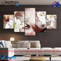 FREE SHIPPING 5 Piece Design Canvas Painting Framed Art 74