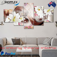 FREE SHIPPING 5 Piece Design Canvas Painting Framed Art 74