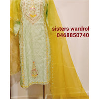 Yellow Punjabi Chudidar with embroidery