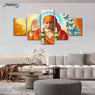 FREE SHIPPING Shirdi Sai Blessing 5 Piece Design Canvas Painting Framed Art 16