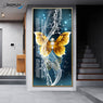 Abstract Butterfly Design Single Piece Crystal Art P45