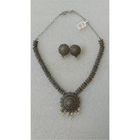 Oxidised necklace with earring