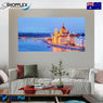 FREE SHIPPING -Building View along with Lake and Bridge Single Canvas Painting Design Piece Art 6