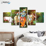 FREE SHIPPING Gokul Krishna 5 Piece Design Canvas Painting Framed Art 6