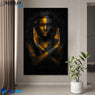 FREE SHIPPING -Black and Gold African Lady Single Canvas Painting Design Piece Art 88