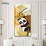 Baby Panda on a Tree Stem Design Single Piece Crystal Art P34