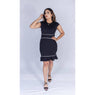 Black Bell Piping Dress