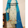 Blue Punjabi Chudidar with embroidery