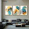 Abstract Colorful Leaves Design 3 Piece Crystal Art P20