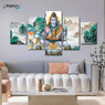 FREE SHIPPING Lord Shiva 5 Piece Design Canvas Painting Framed Art 17