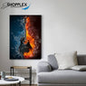 FREE SHIPPING -Water and Fire Guitar Canvas Painting Design Art 93