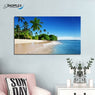 FREE SHIPPING -Palm Tree On Tropical Beach Single Canvas Painting Design Piece Art 129