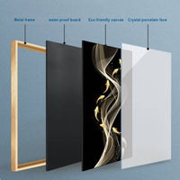Golden Stone & Golden Tree Landscape Design Single Piece Crystal Art P3