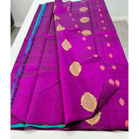 Women Pure Handloom Kanchipuram silk saree with 1 gram gold & copper jari