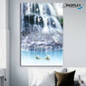 FREE SHIPPING -Waterfall Swan Birds Single Canvas Painting Design Piece Art 78