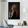 FREE SHIPPING -Black Beauty African Woman Single Canvas Painting Design Piece Art 46