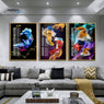 Modern Colorful Fish Abstract Design 3 Piece Crystal Art P21