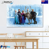 Frozen Elsa Anna Olaf Canvas Painitng Design Wall Art for Kids Art 4