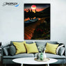 FREE SHIPPING -Pathway with Boat and Sunset Single Canvas Painting Design Art 117 (Copy)