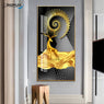 Abstract Golden Deer Swirl Design Single Piece Crystal Art P36