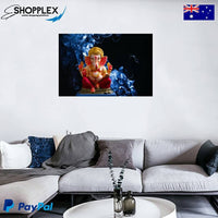 FREE SHIPPING -Lord Ganesha Single Canvas Painting Design Piece Art 17