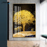 Golden Tree Decor Design Single Piece Crystal Art P53