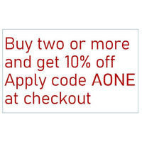 Buy 2 Get 10% Discount use AONE at Checkout