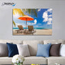 FREE SHIPPING -Beautiful Holiday Beach Single Canvas Painting Design Piece Art 127