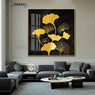 Luxury Abstract Golden Leaves Design Crystal Piece Crystal Art P52