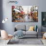 FREE SHIPPING -Diamond Mosaic Paris City Street Single Canvas Painting Design Piece Art 132