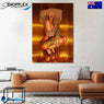 FREE SHIPPING WITHIN AUS-Black and Gold African Woman Single Canvas Painting Design Piece Art 39